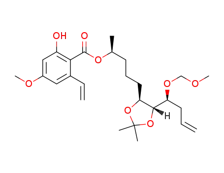 (2S)-5-((4S,5S)-5-((1S)-1-(methoxymethoxy)but-3-en-1-yl)-2,2-dimethyl-1,3-dioxolan-4-yl)pentan-2-yl 2-hydroxy-4-methoxy-6-vinylbenzoate