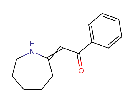 Molecular Structure of 64944-51-0 (Ethanone, 2-(hexahydro-2H-azepin-2-ylidene)-1-phenyl-)