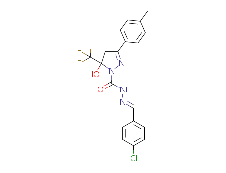 (E)-N'-(4-chlorobenzylidene)-[5-trifluoromethyl-5-hydroxy-3-(methylphenyl)-4,5-dihydro-1H-pyrazol-1-yl]carbohydrazide