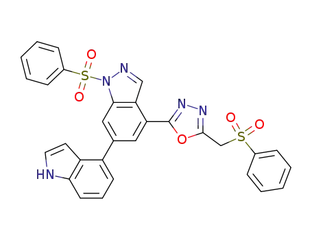 C<sub>30</sub>H<sub>21</sub>N<sub>5</sub>O<sub>5</sub>S<sub>2</sub>