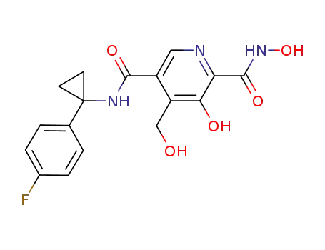 3-hydroxy-4-hydroxymethyl-pyridine-2,5-dicarboxylic acid 5-{[1-(4-fluoro-phenyl)-cyclopropyl]-amide} 2-hydroxyamide