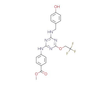 methyl 4-(4-(4-hydroxybenzylamino)-6-(2,2,2-trifluoroethoxy)-1,3,5-triazin-2-ylamino)benzoate