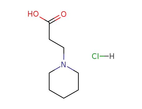 Molecular Structure of 14788-15-9 (3-Piperidin-1-ylpropanoic acid Hydrochloride)