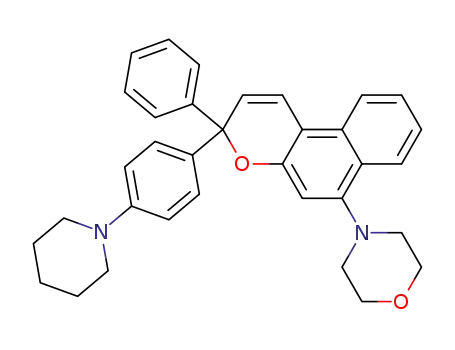 Molecular Structure of 214746-73-3 (Morpholine,
4-[3-phenyl-3-[4-(1-piperidinyl)phenyl]-3H-naphtho[2,1-b]pyran-6-yl]-)