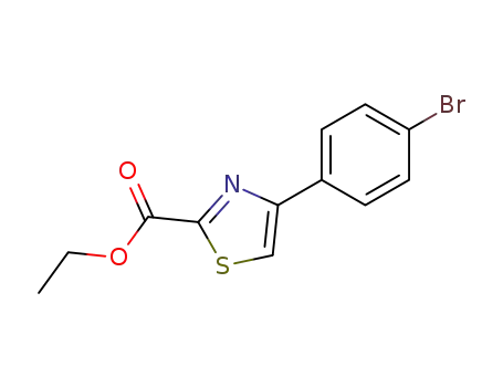 Molecular Structure of 53101-02-3 (2-Thiazolecarboxylic  acid,4-(4-bromophenyl)-,ethyl  ester)