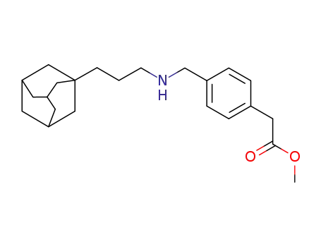 Molecular Structure of 1305348-96-2 (methyl (4-{[3(adamant-1-ylpropyl)amino]methyl}phenyI)acetate)