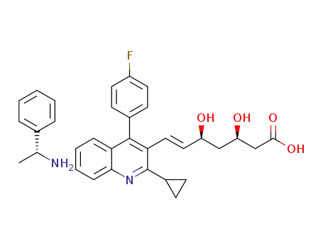 Molecular Structure of 147511-70-4 ((3R,5S)-7-[2-cyclopropyl-4-(4-fluorophenyl)-3-quinolyl]- 3,5-dihydrosy-6-heptane acid,)