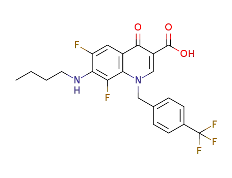 7-(butylamino)-6,8-difluoro-4-oxo-1-(4-(trifluoromethyl)benzyl)-1,4-dihydroquinoline-3-carboxylic acid