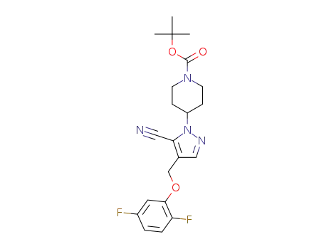 tert-butyl 4-(5-cyano-4-((2,5-difluorophenoxy)methyl)-1H-pyrazol-1-yl)piperidine-1-carboxylate