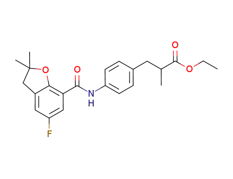 ethyl 3-(4-(5-fluoro-2,2-dimethyl-2,3-dihydrobenzofuran-7-carboxamido)phenyl)-2-methylpropanoate