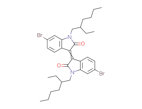 Molecular Structure of 1147124-23-9 (6,6'-DibroMo-N,N'-(2-ethylhexyl)-isoindigo)