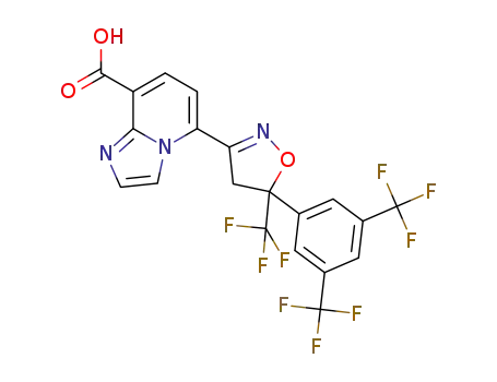 5-[5-(3,5-bistrifluoromethylphenyl)-5-trifluoromethyl-4,5-dihydroisoxazol-3-yl]-imidazo[1,2-a]pyridine-8-carboxylic acid