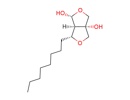 Molecular Structure of 1186656-05-2 ((1R,3aS,6R,6aR)-6-octylhexahydrofuro[3,4-c]furan-1,3a-diol)