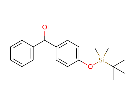Molecular Structure of 948044-23-3 (4-[[(1,1’-dimethyl)dimethylsilyl]oxy]-α-phenyl-benzenemethanol)