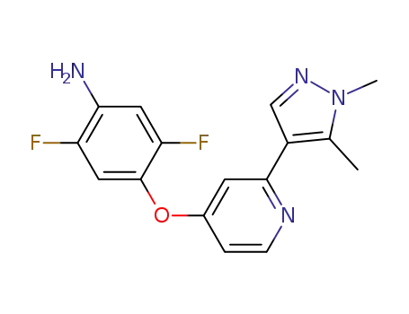4-(2-(1,5-dimethyl-1H-pyrazol-4-yl)pyridin-4-yloxy)-2,5-difluorobenzenamine