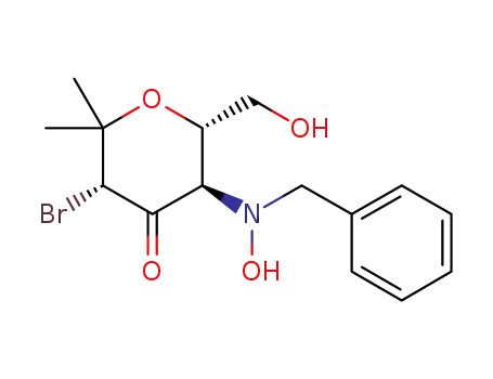 (3R,5R,6S)-5-[benzyl(hydroxy)amino]-3-bromo-6-(hydroxymethyl)-2,2-dimethyldihydro-2H-pyran-4(3H)-one