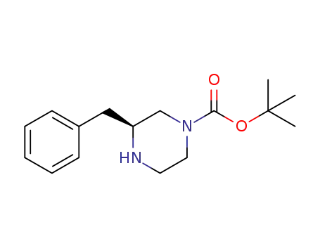 Molecular Structure of 475272-55-0 ((S)-1-Boc-3-benzylpiperazine)