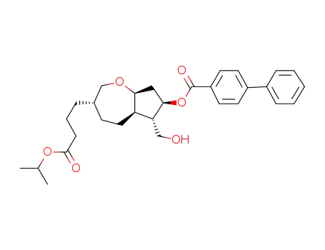 (3S,5aR,6S,7R,8aS)-6-(hydroxymethyl)-3-[4-oxo-4-(2-propanyloxy)butyl]octahydro-2H-cyclopenta[b]oxepin-7-yl 4-biphenylcarboxylate