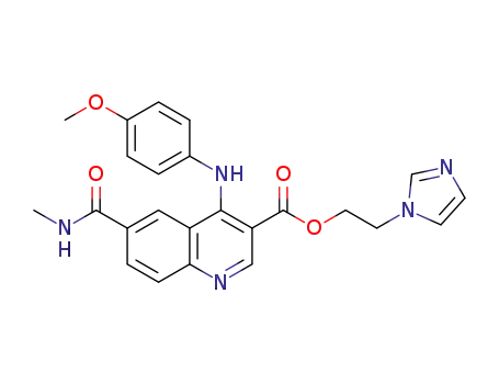 2-imidazol-1-ylethyl 4-[(4-methoxyphenyl)-amino]-6-(methylcarbamoyl)-quinoline-3-carboxylate