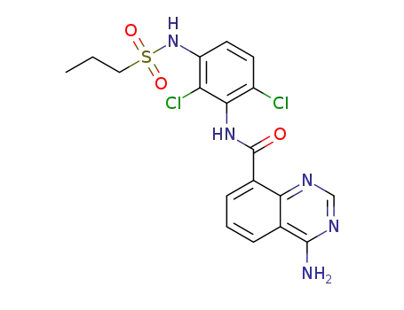 4-amino-quinazoline-8-carboxylic acid [2,6-dichloro-3-(propane-1-sulfonylamino)-phenyl]-amide