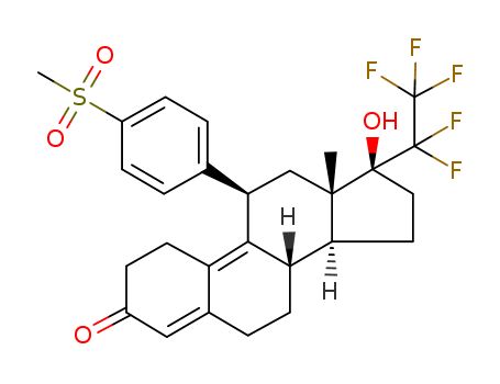 (8s,11r,13s,14s,17s)-17-hydroxy-13-methyl-11-(4-methylsulfonylphenyl)-17-(1,1,2,2,2-pentafluoroethyl)-1,2,6,7,8,11,12,14,15,16-decahydrocyclopenta[a]phenanthren-3-one