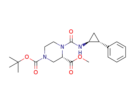 1-tert-butyl 3-methyl (3S)-4-({[(1S,2R)-2-phenylcyclopropyl]amino}carbonyl)-1,3-piperazinedicarboxylate
