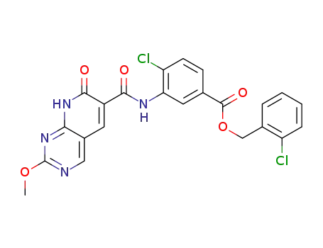 4-chloro-3-[(2-methoxy-7-oxo-7,8-dihydro-pyrido[2,3-d]pyrimidine-6-carbonyl)-amino]-benzoic acid 2-chloro-benzyl ester