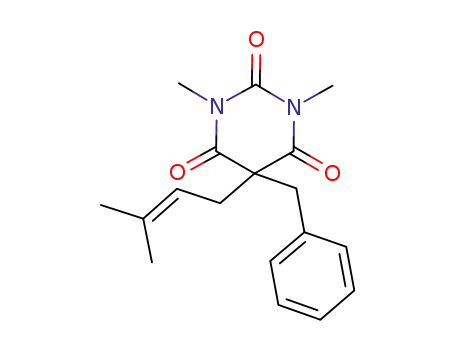 5-benzyl-1,3-dimethyl-5-(3-methyl-but-2-enyl)-pyrimidine-2,4,6-trione