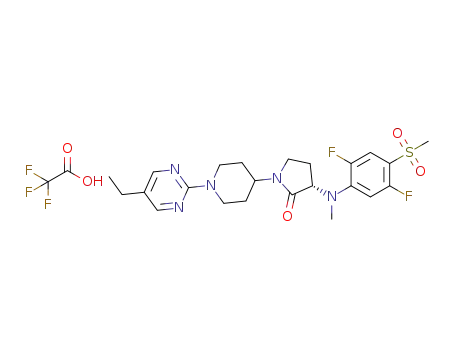 (S)-3-((2,5-difluoro-4-(methylsulfonyl)phenyl)(methyl)amino)-1-(1-(5-ethylpyrimidin-2-yl)piperidin-4-yl)pyrrolidin-2-one trifluoroacetate