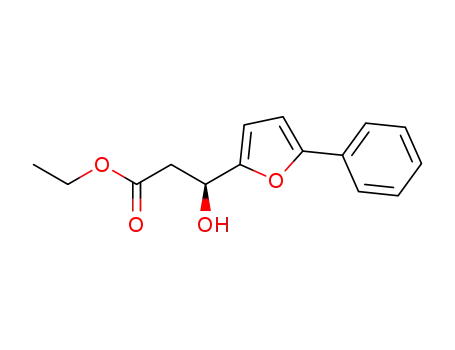 Molecular Structure of 1351766-77-2 ((S)-ethyl 3-hydroxy-3-(5-phenylfuran-2-yl)propanoate)