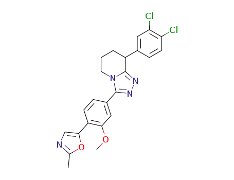 8-(3,4-dichlorophenyl)-3-[3-methoxy-4-(2-methyl-1,3-oxazol-5-yl)phenyl]-5,6,7,8-tetrahydro[1,2,4]triazolo[4,3-a]pyridine