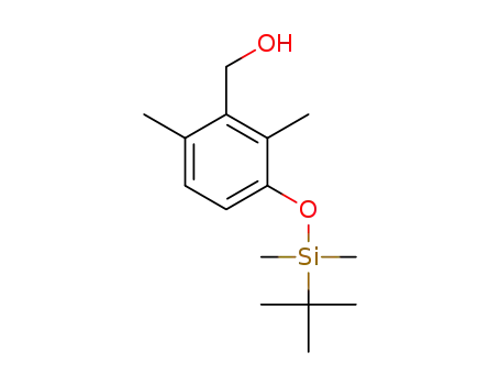 Molecular Structure of 1292688-03-9 (3-(tert-butyldimethylsilyloxy)-2,6-dimethylbenzyl alcohol)