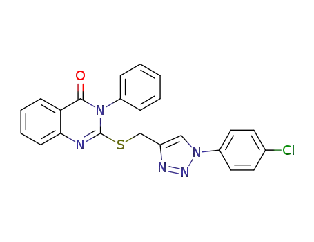 2-(((1-(4-chlorophenyl)-1H-1,2,3-triazol-4-yl)methyl)thio)-3-phenylquinazolin-4(3H)-one
