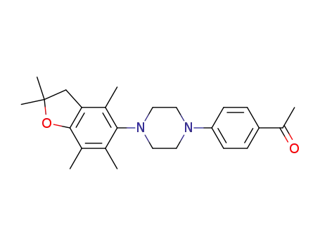 1-{4-[4-(2,2,4,6,7-pentamethyl-2,3-dihydro-1-benzofuran-5-yl)piperazin-1-yl]phenyl}ethanone