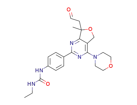 1-ethyl-3-(4-(7-methyl-4-morpholino-7-(2-oxoethyl)-5,7-dihydrofuro[3,4-d]pyrimidin-2-yl)phenyl)urea