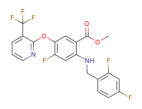 C<sub>21</sub>H<sub>14</sub>F<sub>6</sub>N<sub>2</sub>O<sub>3</sub>