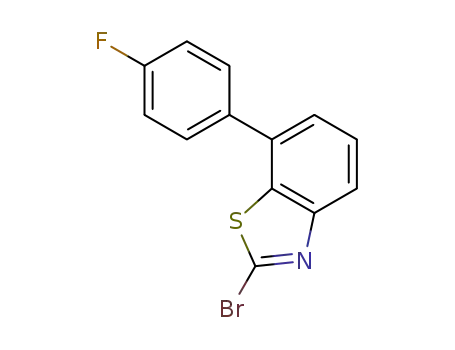 Molecular Structure of 882055-21-2 (2-Bromo-7-(4-fluoro-phenyl)-benzothiazole)