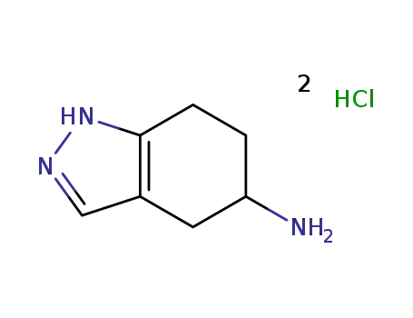 Molecular Structure of 1263078-06-3 ((S)-5-AMino-4,5,6,7-tetrahydro-1H-indazole HCl)