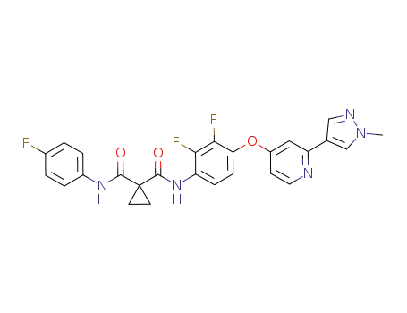 N-(2,3-difluoro-4-(2-(1-methyl-1H-pyrazol-4-yl)pyridin-4-yloxy)phenyl)-N'-(4-fluorophenyl)cyclopropane-1,1-dicarboxamide