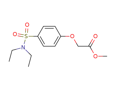 Molecular Structure of 114617-87-7 (Acetic acid, [4-[(diethylamino)sulfonyl]phenoxy]-, methyl ester)