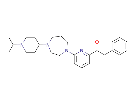 Molecular Structure of 1373270-61-1 (2-phenyl-1-(6-{4-[1-(propan-2-yl)piperidin-4-yl]-1,4-diazepan-1-yl}pyridin-2-yl)ethan-1-one)