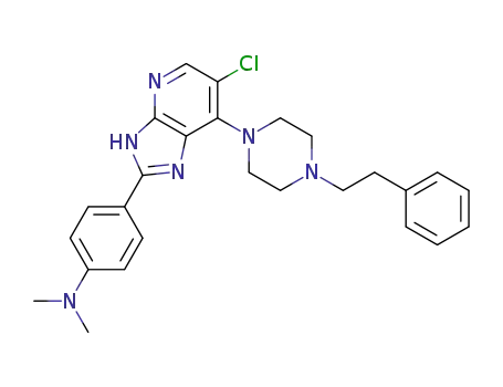 4-(6-Chloro-7-(4-phenethylpiperazin-1-yl)-3H-imidazo[4,5-b]pyridin-2-yl)-N,N-dimethylaniline