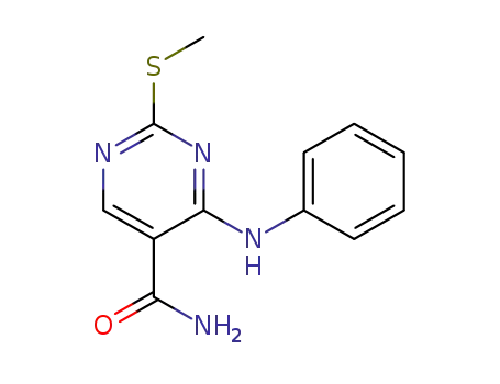 2-(methylthio)-4-(phenylamino)pyrimidine-5-carboxamide
