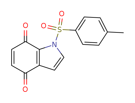 Molecular Structure of 163193-56-4 (1H-Indole-4,7-dione, 1-[(4-methylphenyl)sulfonyl]-)