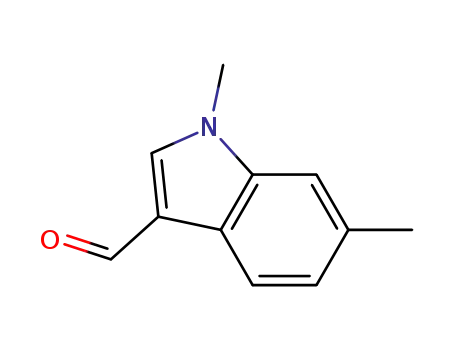 Molecular Structure of 202584-14-3 (1,6-dimethyl-1H-indole-3-carbaldehyde)