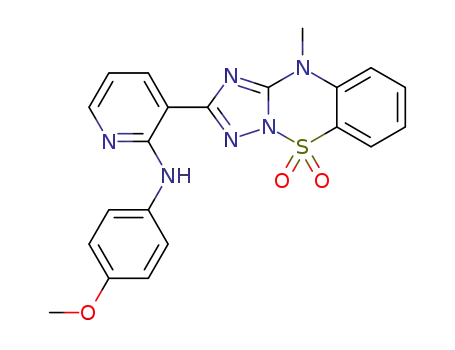 2-[2-(4-methoxyanilino)-3-pyridyl]-10-methyl-5,10-dihydro-5λ6-benzo[e][1,2,4]triazolo[1,5-b][1,2,4]thiadiazine-5,5-dione