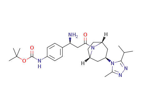 (4-{1-amino-3-[3-(3-isopropyl-5-methyl-[1,2,4]triazol-4-yl)-8-azabicyclo[3.2.1]oct-8-yl]-3-oxopropyl}phenyl)carbamic acid tert-butyl ester