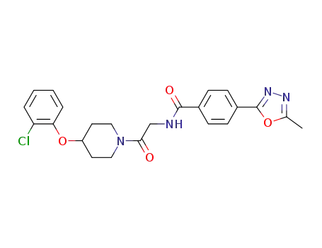N-{2-[4-(2-chloro-phenoxy)-piperidin-1-yl]-2-oxo-ethyl}-4-(5-methyl-[1,3,4]oxadiazol-2-yl)-benzamide