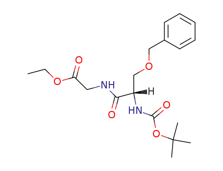 Molecular Structure of 34578-26-2 (Glycine, N-[N-[(1,1-dimethylethoxy)carbonyl]-O-(phenylmethyl)-L-seryl]-,
ethyl ester)