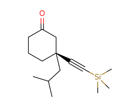 (R)-3-isobutyl-3-((trimethylsilyl)ethynyl)cyclohexanone